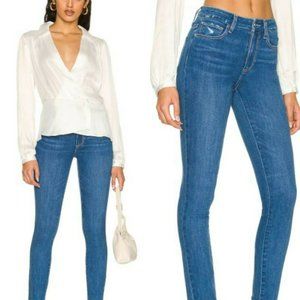 PAIGE Hoxton ULTRA SKINNY Jeans in Juneau Distressed Made in USA Size 25 Blue